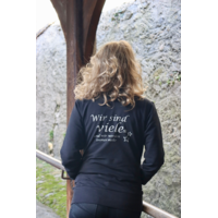 Sweatjacke Mia silber auf schwarz