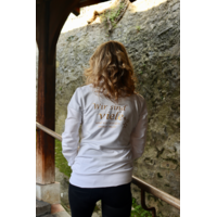 Sweatjacke Mia gold auf weiss